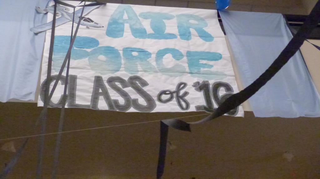 The Sophomore class painted lots of signs to celebrate the U.S. Air Force. 