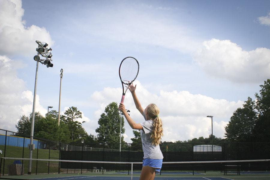 Varsity Girls Tennis Match Against Landrum High School