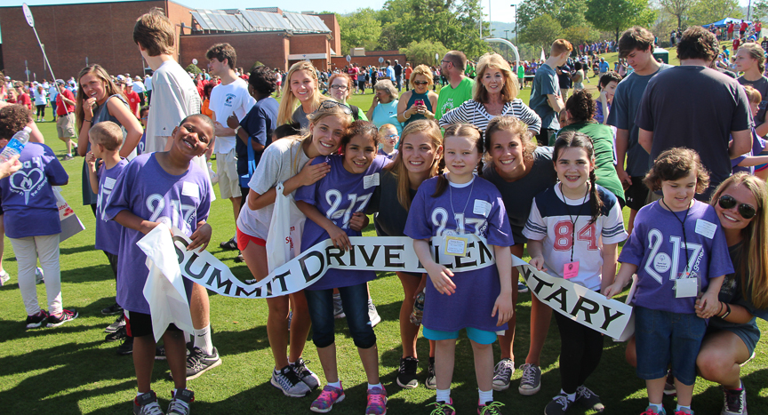 Students enjoy a day at Furman University Volunteering with handicapped children on April 21st.