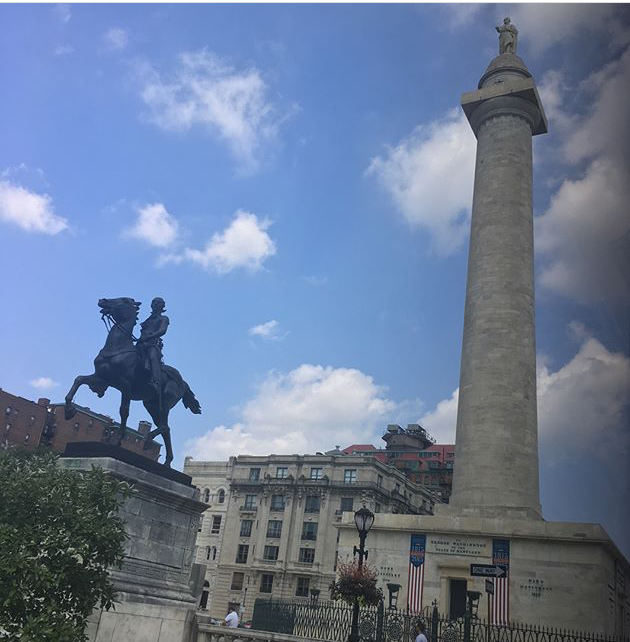 The Original Washington Monument in Baltimore, MD.