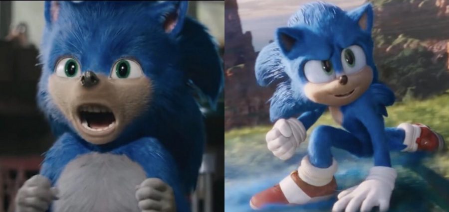 Sonics original design compared with his new one