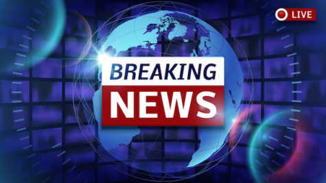 Breaking news broadcast vector futuristic background with world map. News broadcast and breaking news live illustration