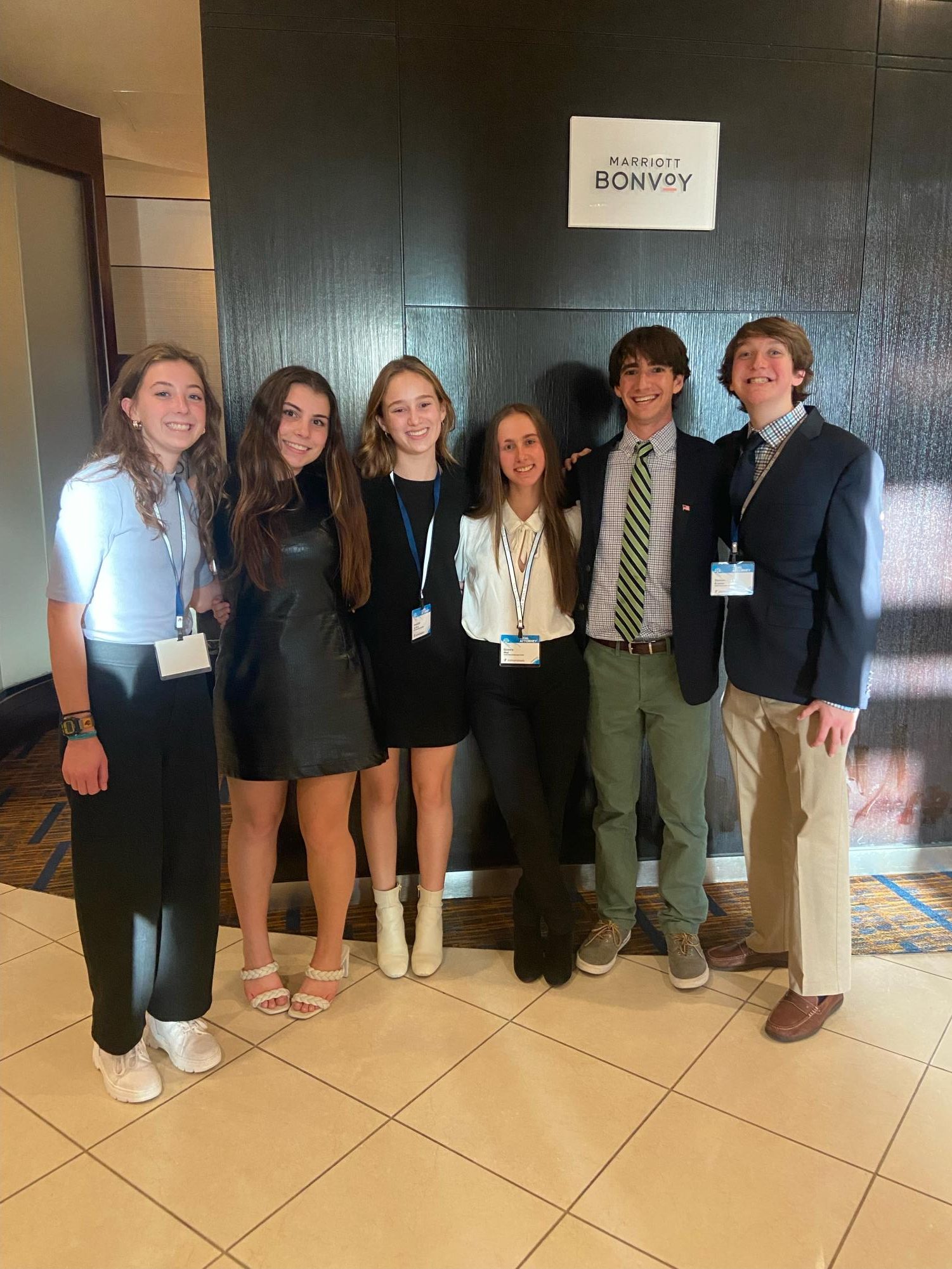 The 2022 Outstanding Attorney Team. From left: Pera Roberts, Addie Claire Jones, Annabelle De Brux, Ginevra Mor, Elijah Butcher, and Dodson Kramer. Not pictured: Linda Rogers